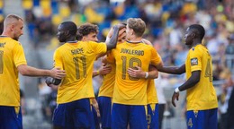 Hráči DAC Dunajská Streda sa tešia z gólu