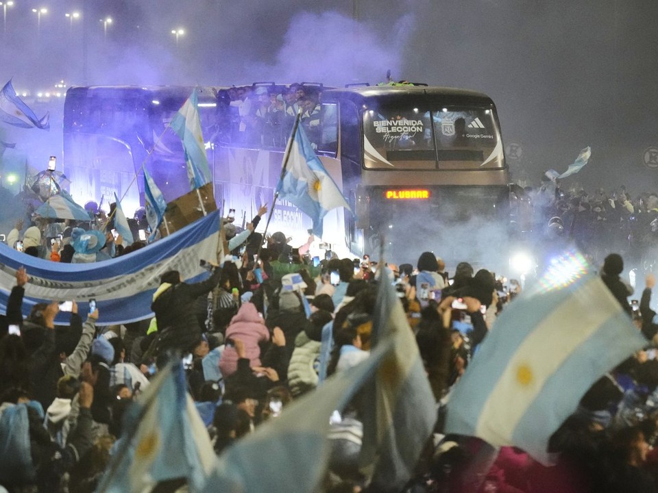 Autobus argentínskej reprezentácie. 