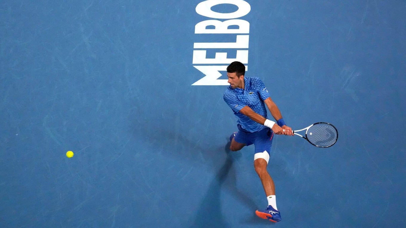 Novak Djokovič na Australian Open 2023.