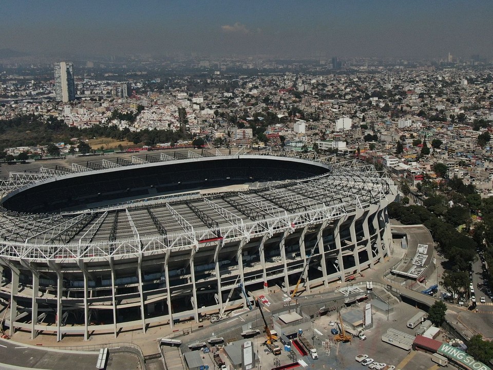 Na archívnej snímke z 3. marca 2026 Aztécky štadión v Mexico City, kde sa uskutoční otvárací duel Mexiko - JAR.