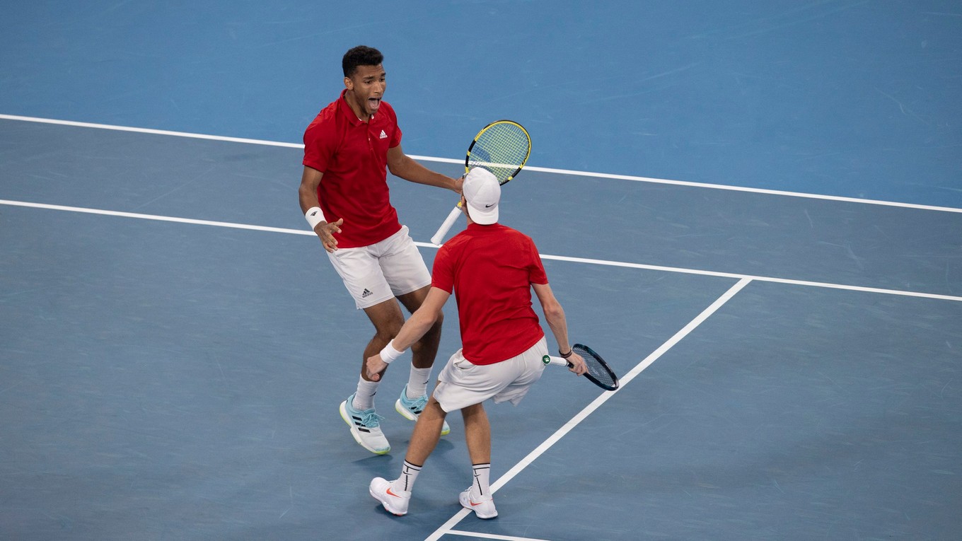 Felix Auger-Aliassime (vľavo) a Denis Shapovalov: Kanada vyhrala ATP Cup 2022.