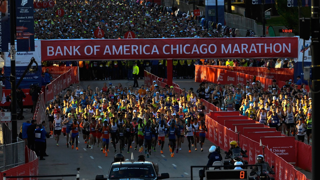 Momentka zo 44. ročníka Chicagského maratónu. 