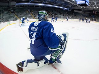 Jaroslav Halák v drese Vancouver Canucks.