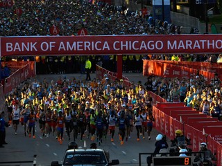 Momentka zo 44. ročníka Chicagského maratónu. 