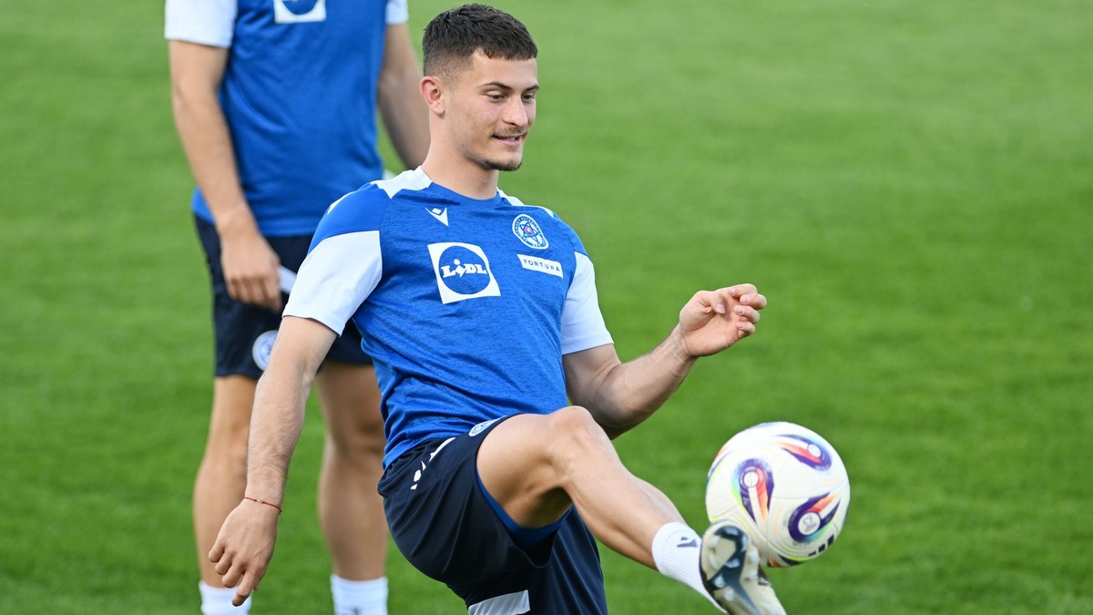 Adrián Kaprálik počas tréningu 