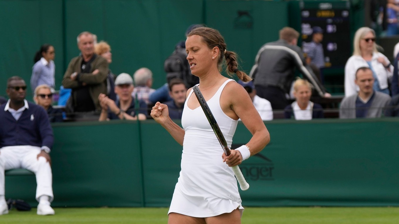 Barbora Strýcová na Wimbledone 2023.