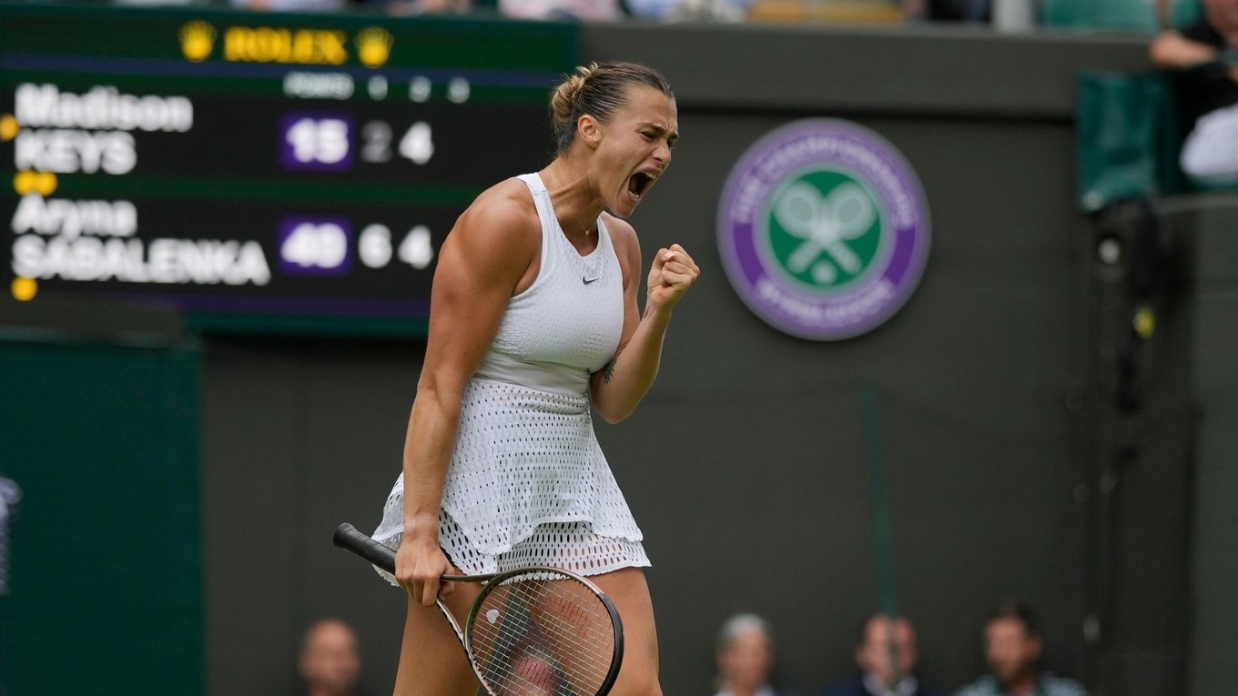 Aryna Sabalenková na Wimbledone 2023.