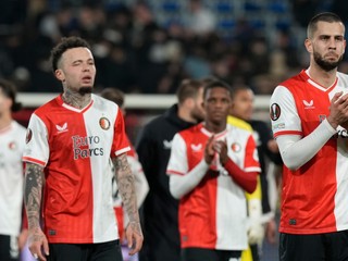 Futbalisti Feyenoordu Rotterdam.