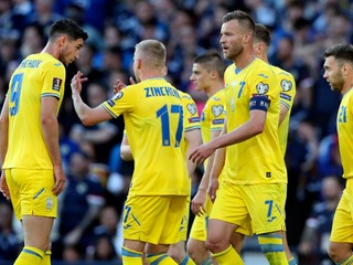 Futbalisti Ukrajiny.