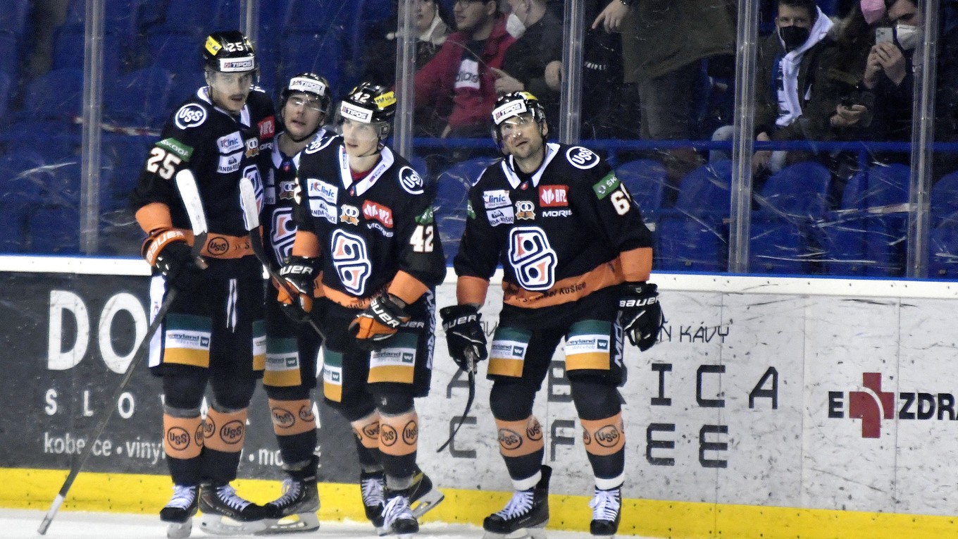 Radosť hokejistov HC Košice.