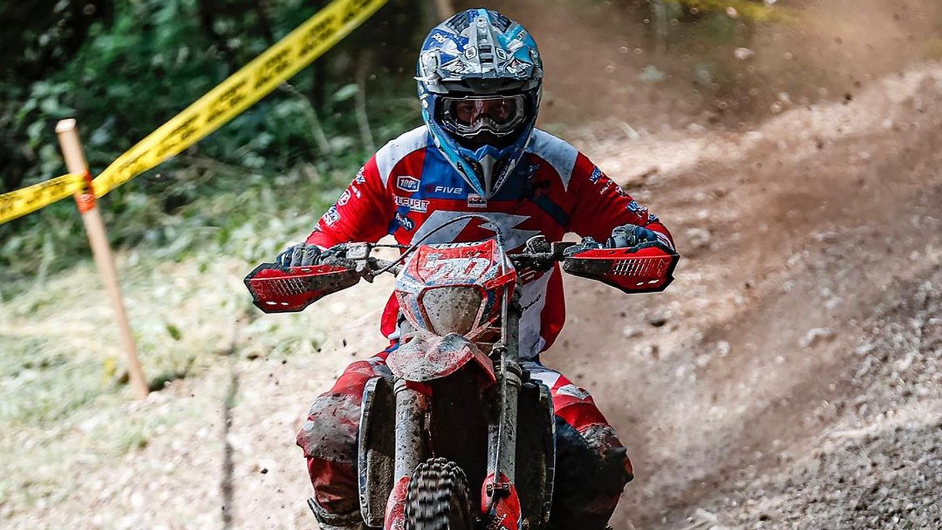 Steve Holcombe na podujatí EnduroGP v Gelnici. 