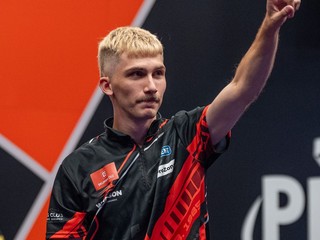 Slovenský šípkar Martin Homola počas Czech Darts Open 2026.
