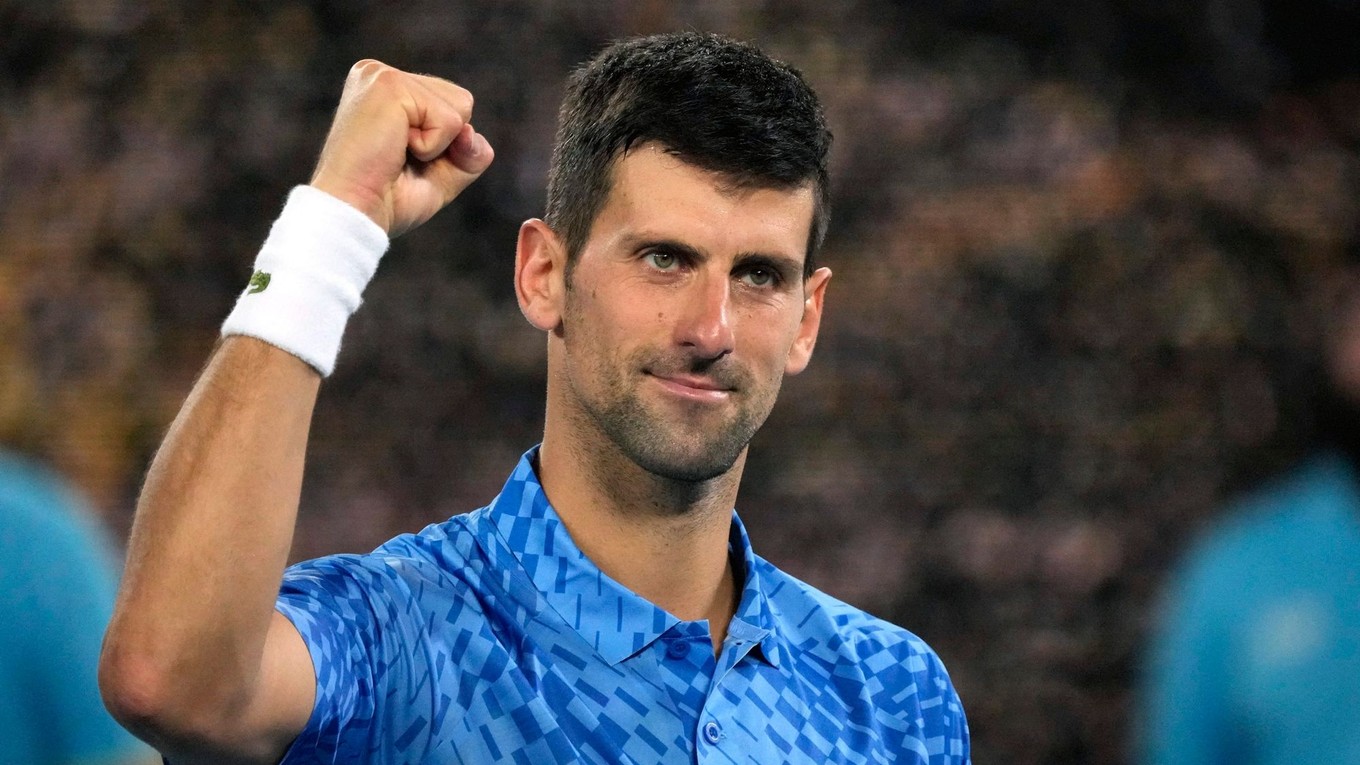 Novak Djokovič na Australian Open 2023.