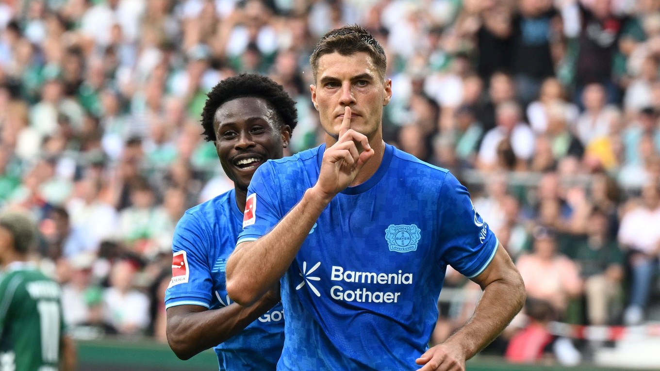 Patrik Schick oslavuje gól. 