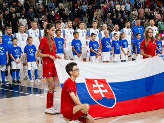 Na snímke slovenskí futsalisti.