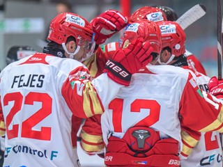 Hráči Prešova sa tešia z gólu 