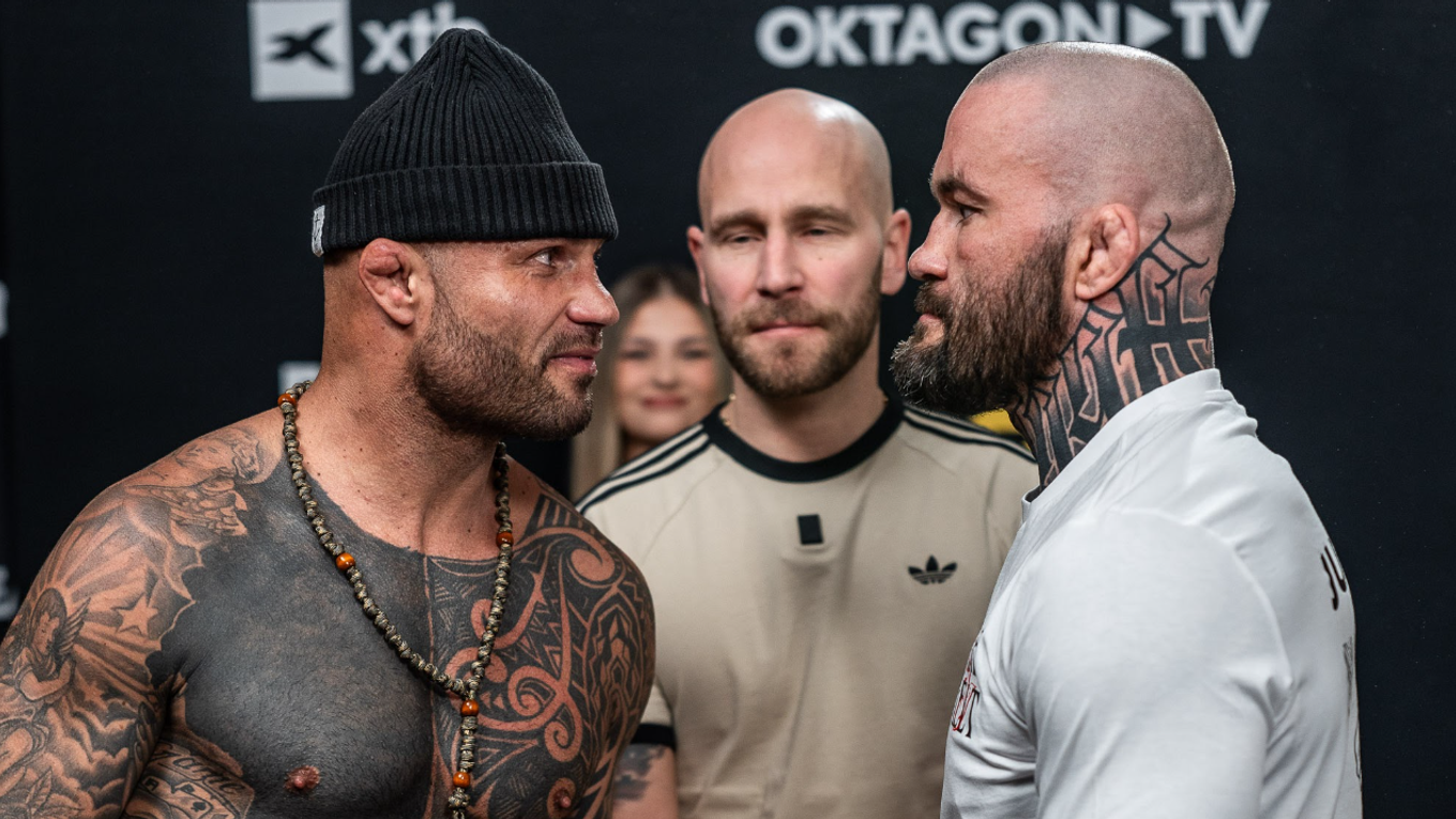 Jungwirth s Materlom na vážení.