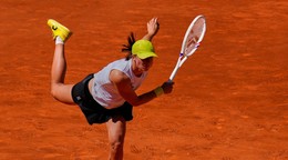 Poľská tenistka Iga Swiateková na turnaji WTA v Madride.