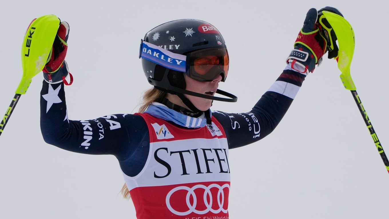Americká lyžiarka Mikaela Shiffrinová. 