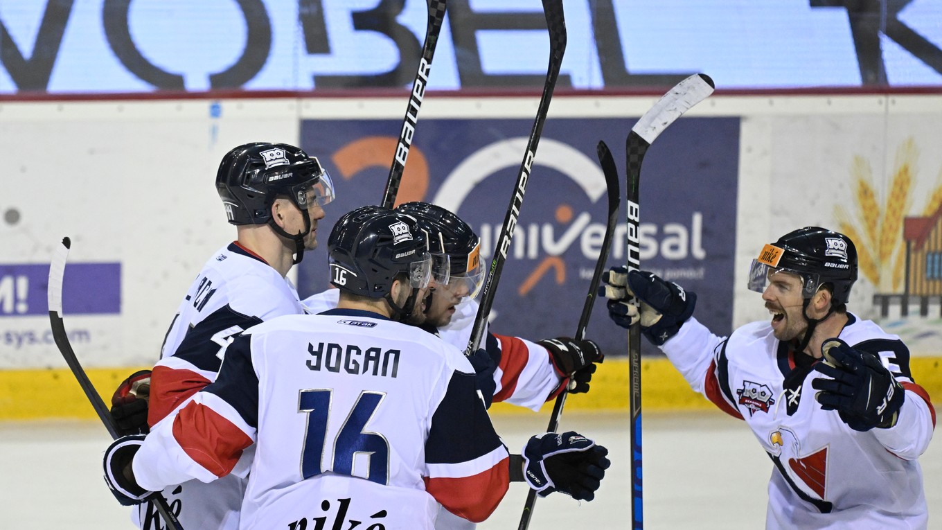 Hokejisti HC Slovan Bratislava.