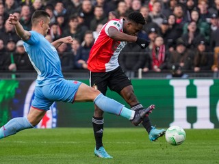 Zápas Feyenoord Rotterdam -  Slavia Praha.