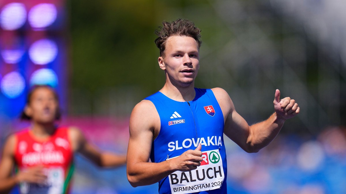 Slovenský atlét Matej Baluch počas ME v atletike 2026.