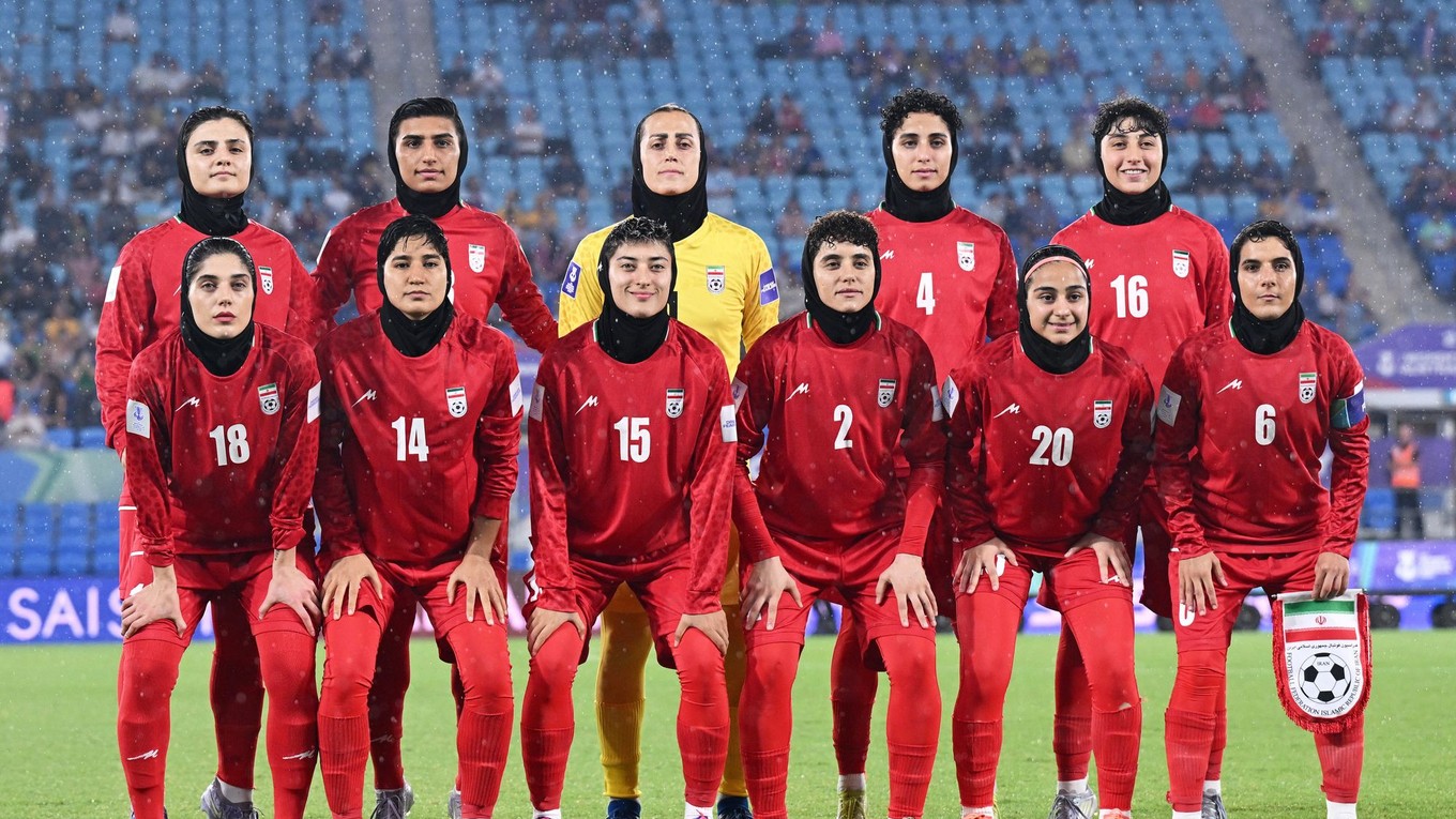 Iránske futbalistky. 