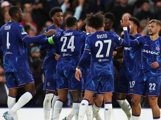 Radosť hráčov Chelsea FC.