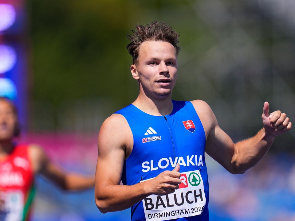Slovenský atlét Matej Baluch počas ME v atletike 2026.