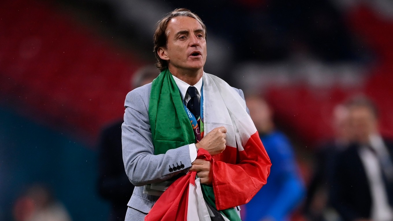Taliansky tréner Roberto Mancini.