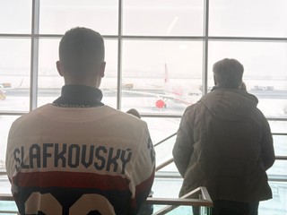 Slovenskí fanúšikovia ostali zaseknutí na letisku vo Viedni. 