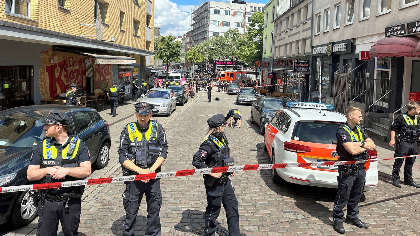 Polícia v Hamburgu.