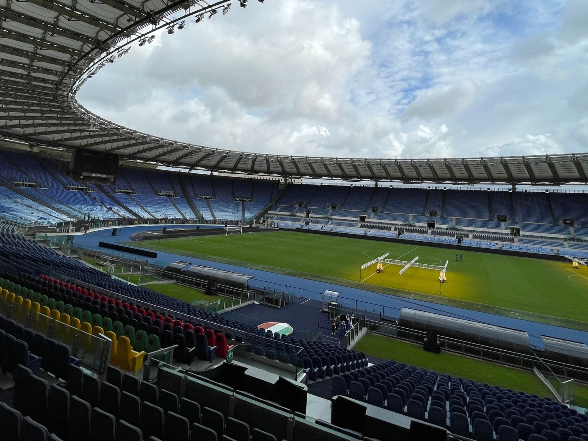 Fotka zo štadiónu Stadio Olimpico v Ríme.
