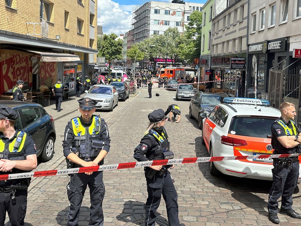 Polícia v Hamburgu.