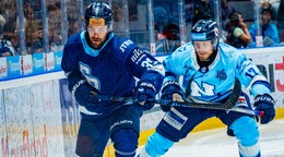 Momentka zo zápasu Slovan Bratislava - HK Nitra