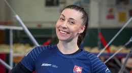 Na snímke slovenská gymnastka Barbora Mokošová.