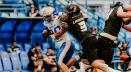 Momentka zo zápasu Bratislava Monarchs - Nitra Knights. 