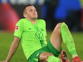 Na snímke slovenský futbalista v drese Wolfsburg Denis Vavro.