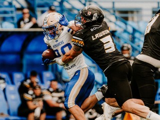 Momentka zo zápasu Bratislava Monarchs - Nitra Knights. 