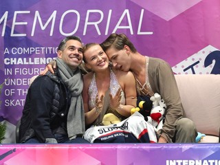 Maria Sofia Pucherová a Nikita Lysak na Memoriáli Ondreja Nepelu 2024.