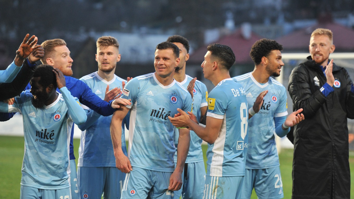 Futbalisti ŠK Slovan Bratislava.