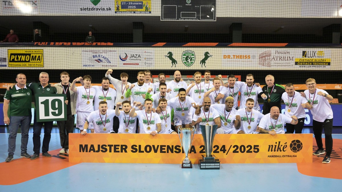 Dokázali to už devätnástykrát. Hádzanári Prešova sa stali majstrami Slovenska