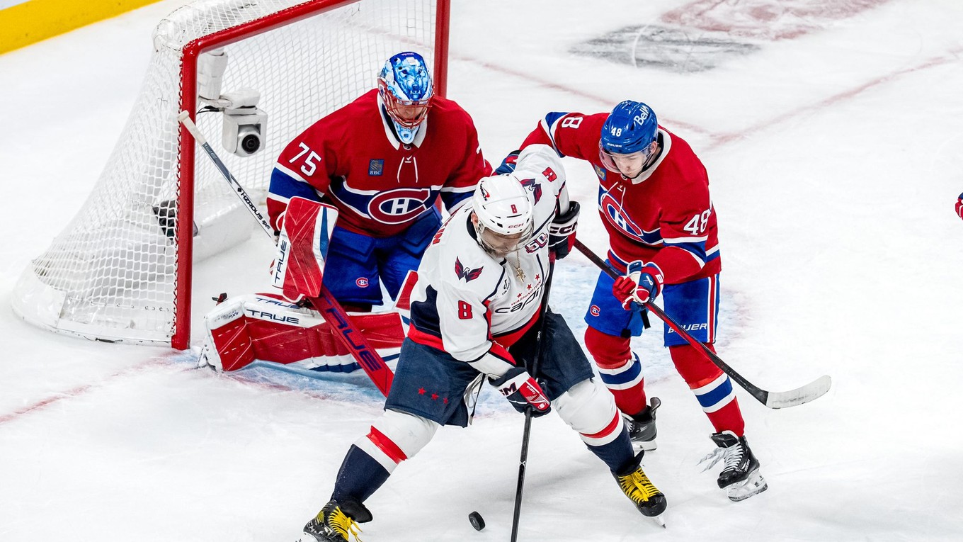 Alexander Ovečkin vo 4. zápase 1. kola play-off NHL Montreal Canadiens - Washington Capitals.