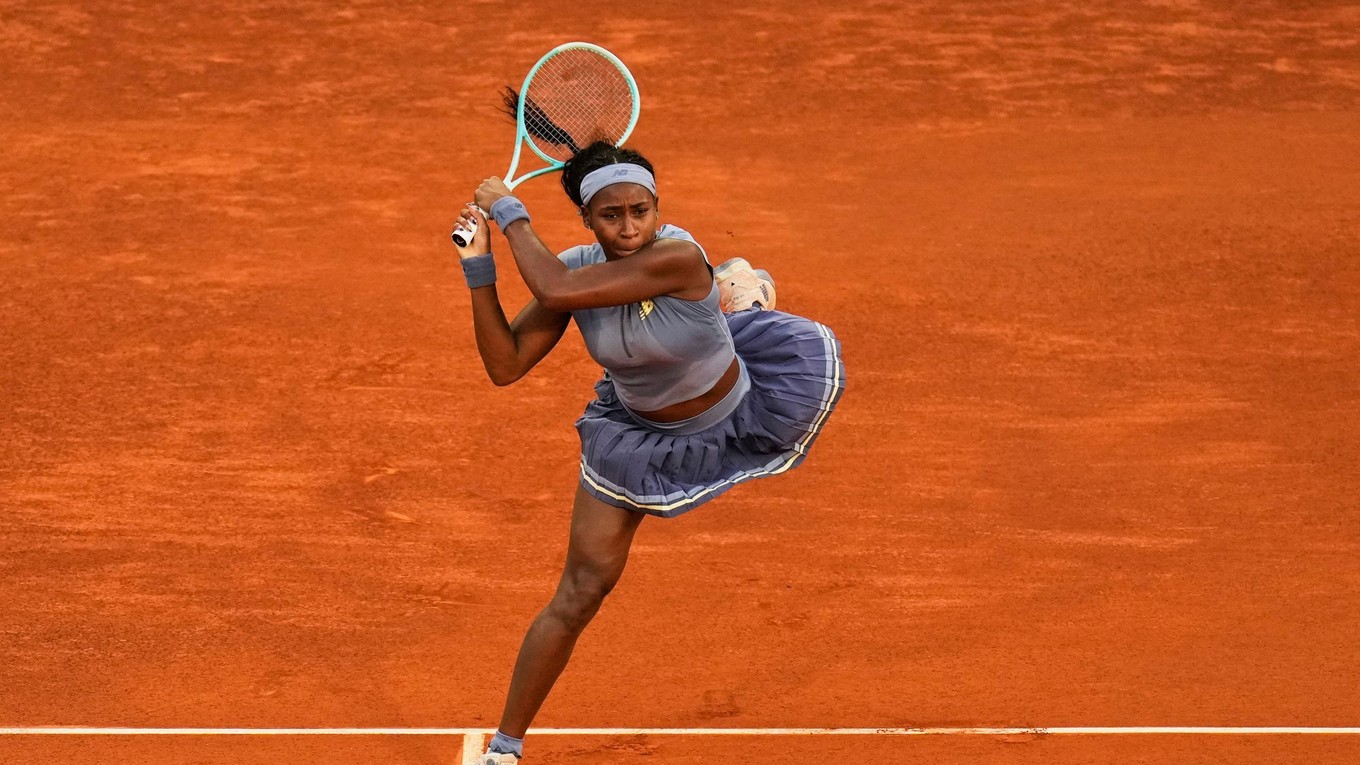 Coco Gauffová na turnaji WTA v Madride.
