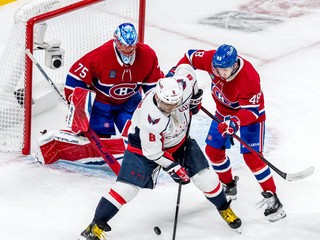 Alexander Ovečkin vo 4. zápase 1. kola play-off NHL Montreal Canadiens - Washington Capitals.