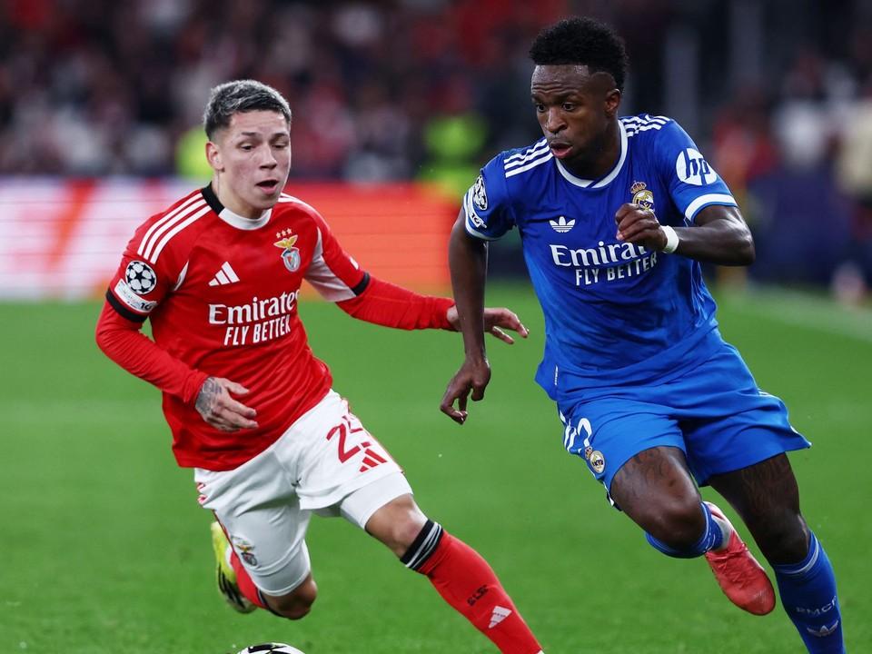 Gianluca Prestianni a Vinicius Junior