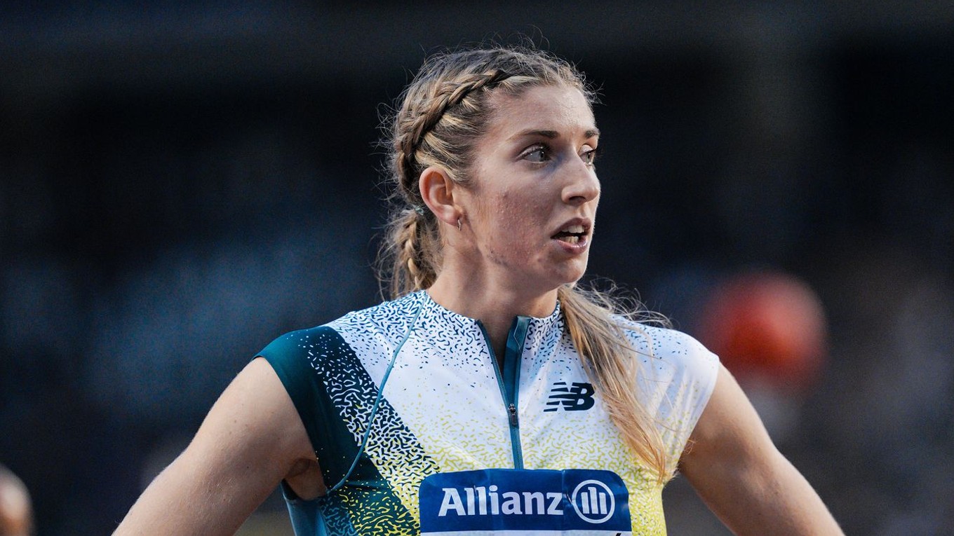 Emma Zapletalová počas Diamantovej ligy v Bruseli.