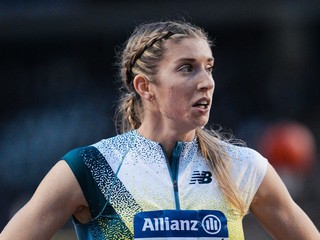 Emma Zapletalová počas Diamantovej ligy v Bruseli.