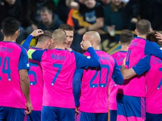 Futbalisti Slovana Bratislava.