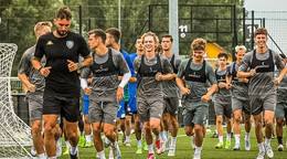 Futbalisti Šamorína počas letnej prípravy.